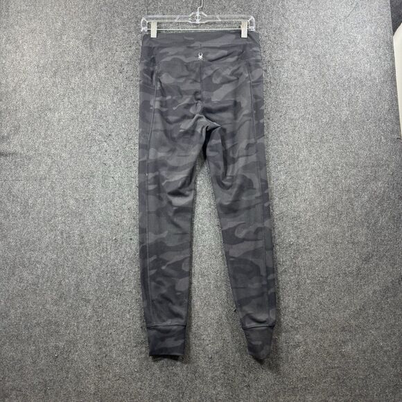Spyder Joggers Women's Medium Gray Black Camouflage Drawstring Pockets Pull On - Picture 4 of 8